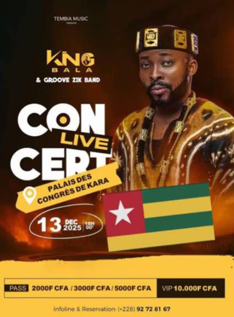 KING BALA - CONCERT LIVE A KARA (Palais des congrès de Kara)